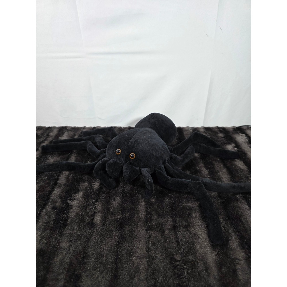 Black Spider Plush Stuffed Animal Toy Halloween Decor Soft Arachnid